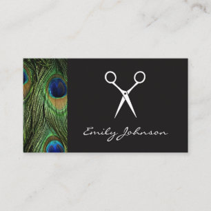 Peacock Print för Hairstylist Sheets Visitkort