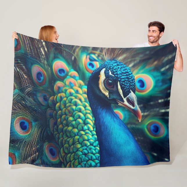 Peacock-profil Fleecefilt (På plats)