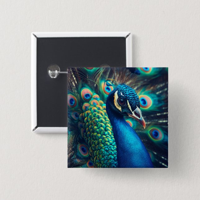 Peacock-profil Knapp (Framsida & baksida)