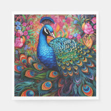 Peacock Ro Elegant Söt Papper Napkins
