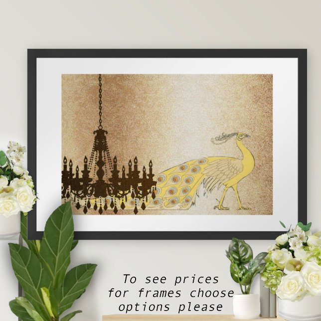 Peacock Roaring 20's Bröllop Poster (Skapare uppladdad)