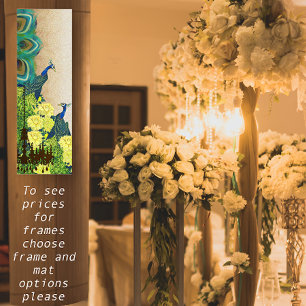 Peacock Roaring 20's Chandelier Bröllop Poster