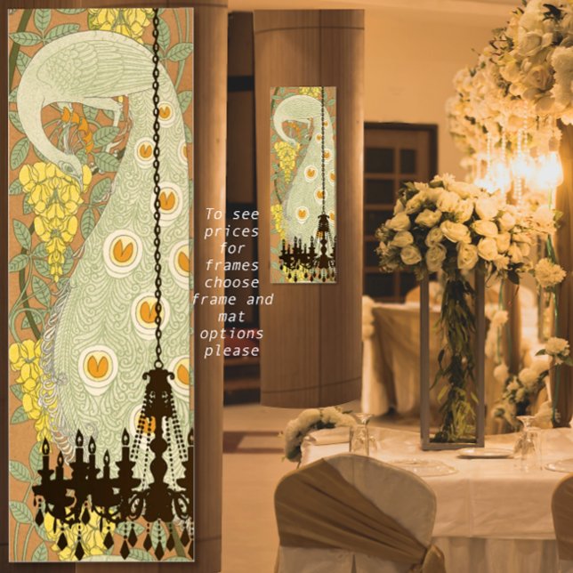 Peacock Roaring 20's Gatsby Bröllop Poster (Skapare uppladdad)