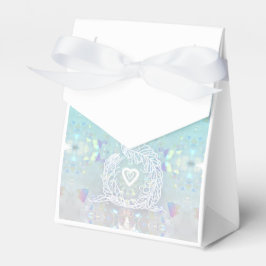 Peacock romantic bröllop, hjärta och akvblått presentaskar