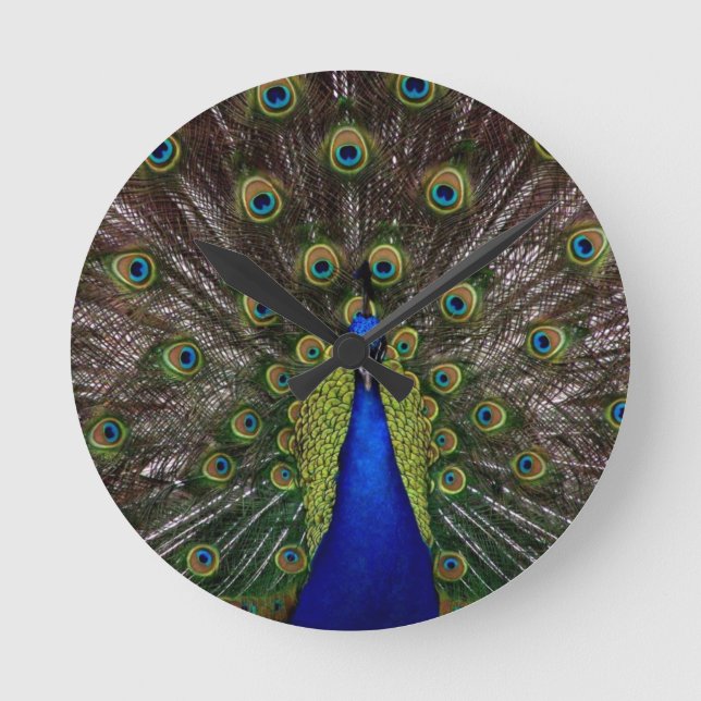 Peacock Rund Klocka (Framsida)