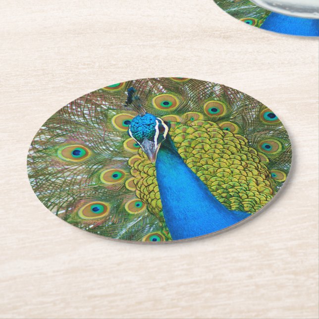 Peacock S9K.jpg Underlägg Papper Rund (Vinklad)