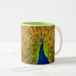 Peacock, Silver Falls, Kauai, Hawaii Två-Tonad Mugg