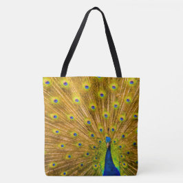 Peacock, Silver Falls, Kauai, Hawaiian Beach Bag Tygkasse
