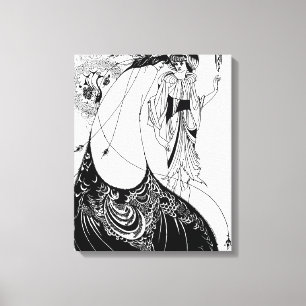 Peacock Skirt Beardsley Art nouveau Canvastryck