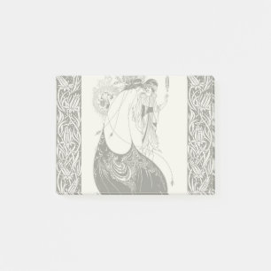 Peacock Skirt Beardsley Art nouveau Post-it Block