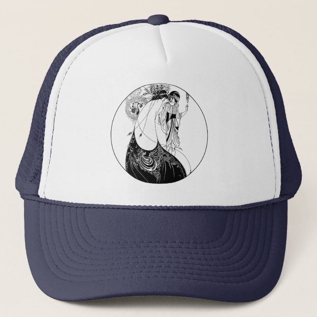 Peacock Skirt Beardsley Art nouveau Truckerkeps (Framsida)