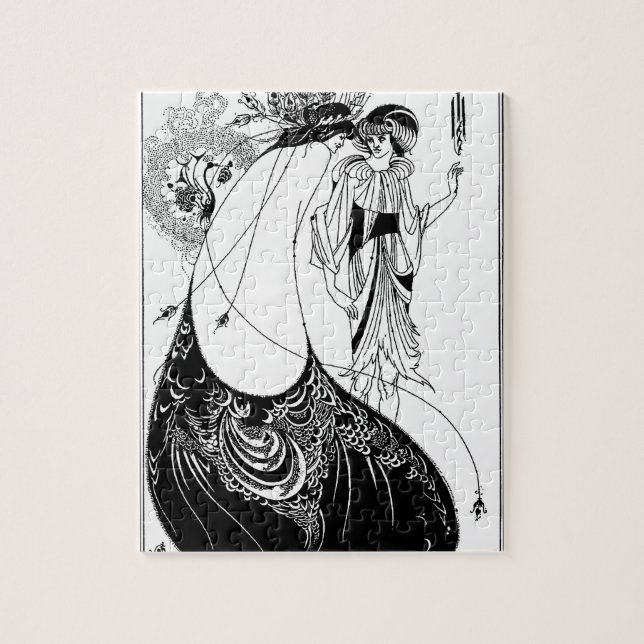 Peacock Skirt Beardsley Nouveau Pussel (Vertikal)