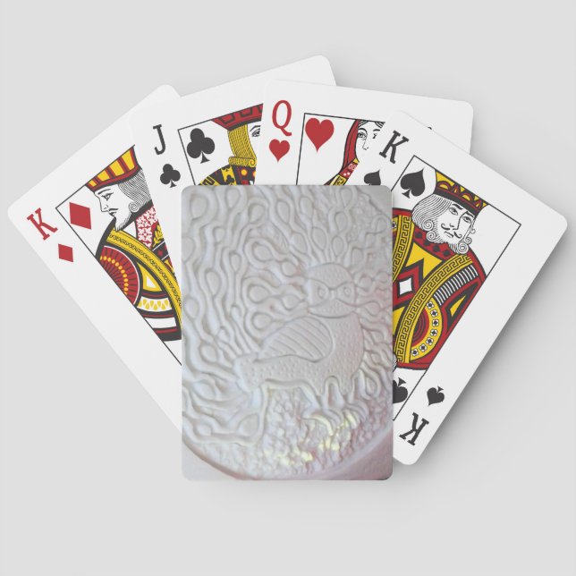 Peacock Snö Sculpture, Hotel de Glace, Quebec Casinokort (Baksidan)