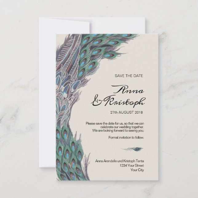 PEACOCK SPARA DATKORTET DATUMET (Framsida)