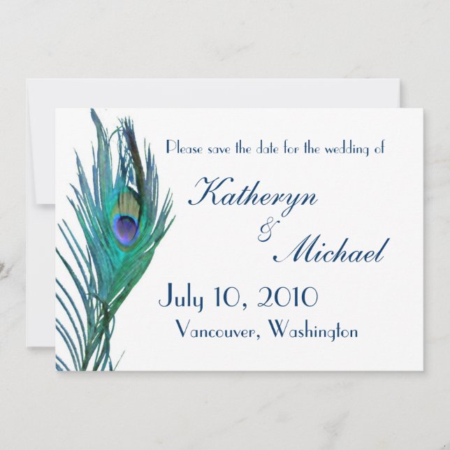 Peacock Spara datum meddelande (Framsida)