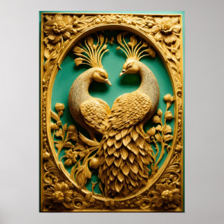 Peacock Splendor - ta in naturen inomhus Poster