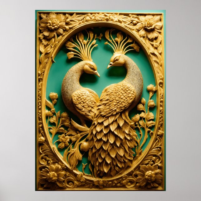 Peacock Splendor - ta in naturen inomhus Poster (Framsidan)