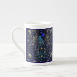Peacock stil benporslin mugg