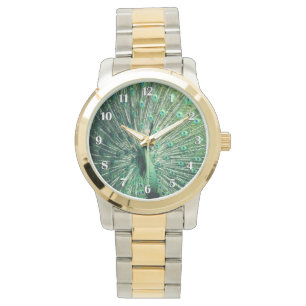 Peacock Strut White Numbers Armbandsur