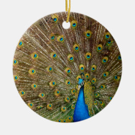 Peacock Svan Feathers Julgransprydnad Keramik