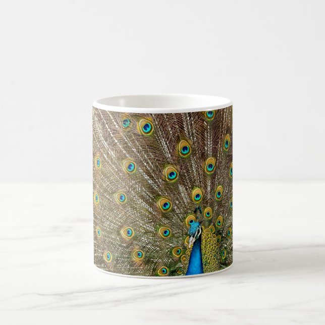 Peacock Svan Feathers Kaffemugg (Center)