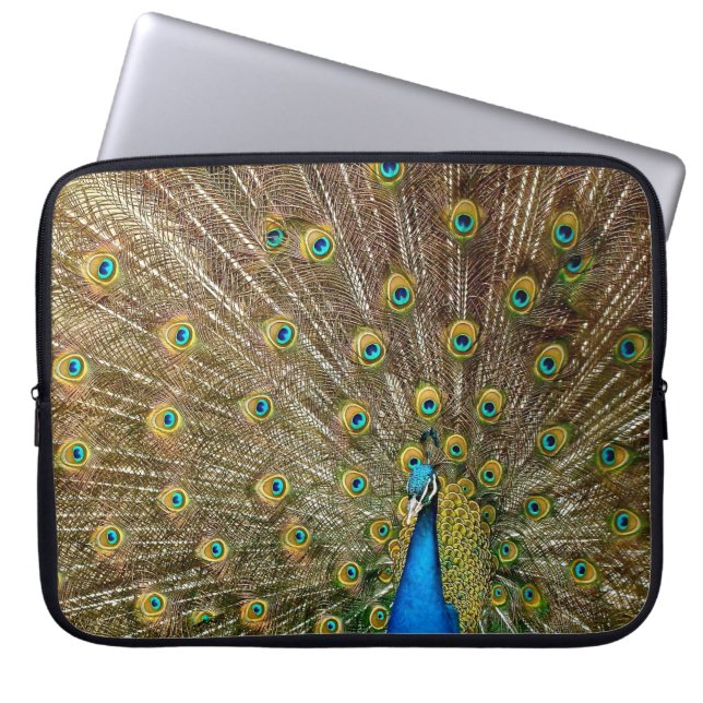 Peacock Svan Feathers Laptop Fodral (Framsidan)