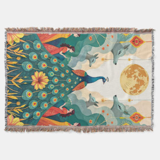 Peacock Symbol Blanket - Mitten Östra Yazidi Filt