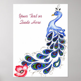Peacock Teckning Poster