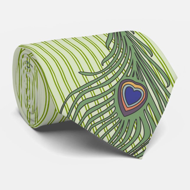 Peacock Tie for Bröllop och speciella tillfällen Slips (Rullad)