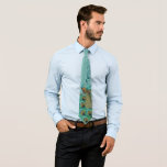 Peacock Tie for Bröllop och speciella tillfällen Slips<br><div class="desc">Art Deco Art nouveau Peacock Gatsby Blue och Grönt Bröllop Tie.</div>