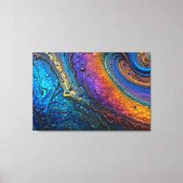 Peacock Titanium Macro Canvastryck