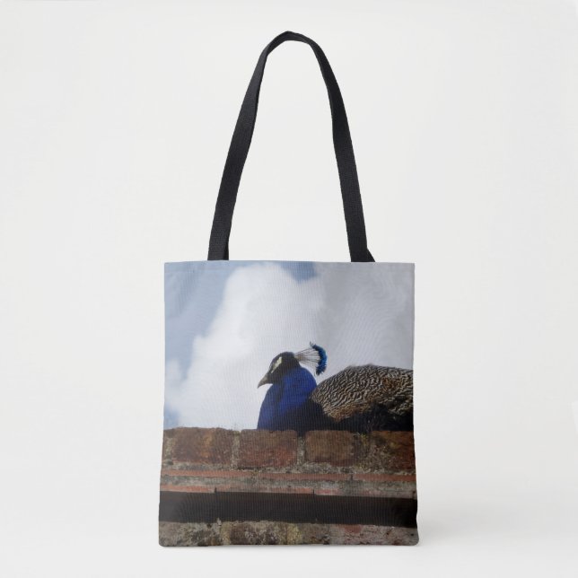 Peacock Tote Bag Tygkasse (Framsida)