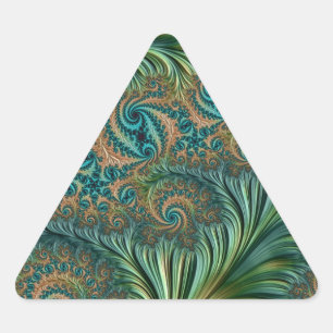Peacock Triangelformat Klistermärke