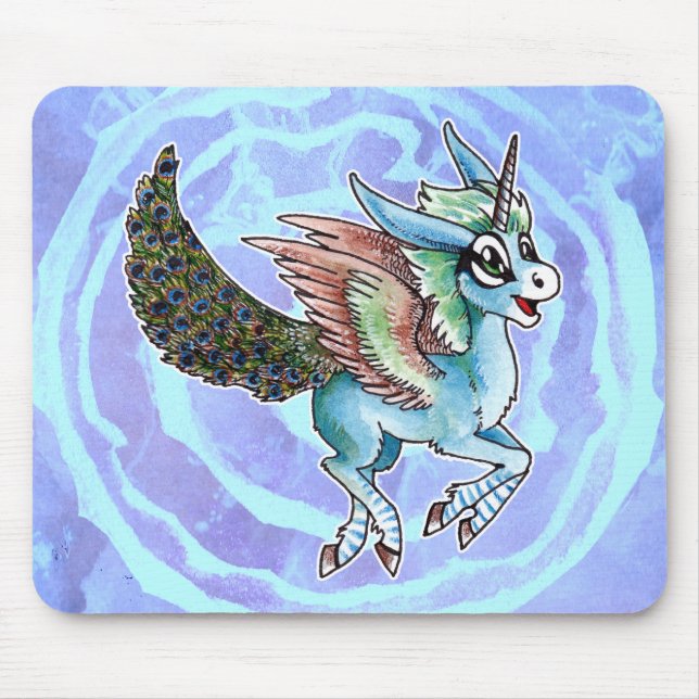 Peacock Unicorn Musmatta (Framsidan)