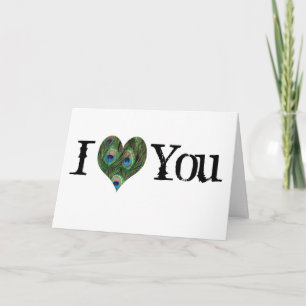 Peacock Valentines dagskort Helgkort