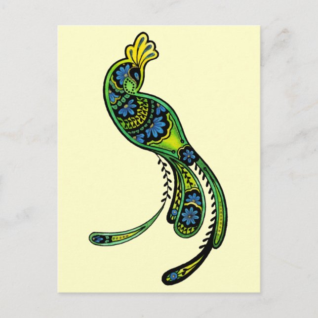 Peacock Ver 2 vykort (Framsida)