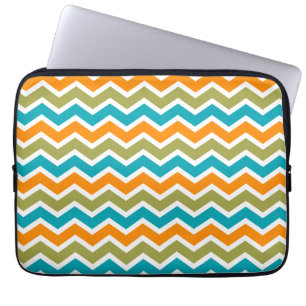 Peacock Vibrant Tribal Zigzag Laptop Fodral