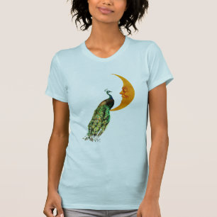 Peacock vid Måne T Shirt