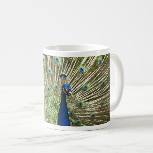 Peacock Visning Kaffemugg (Framsida höger)