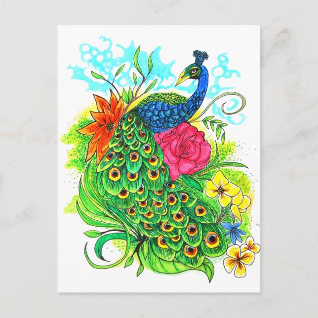 Peacock Vykort (Framsida)
