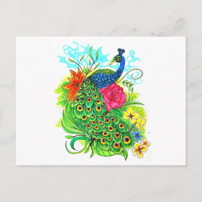 Peacock Vykort (Framsida)