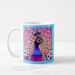 Peacock Watercolor Kaffemugg