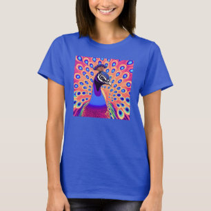 Peacock Watercolor T Shirt