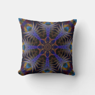 Peacock Webben Fractaler Jumbo Cushion Pillow Kudde