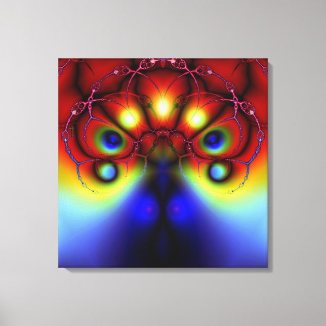 Peacocking från arbetsytan med skuggor canvastryck (Framsida)