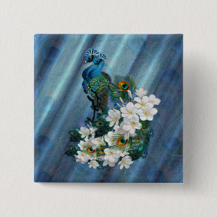 Peacocks & Emerald Grönt Metallic Silke Knapp