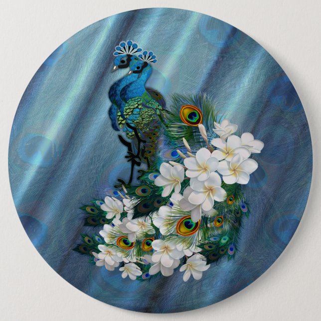 Peacocks & Emerald Grönt Metallic Silke Knapp (Framsida)