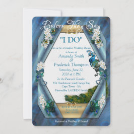 Peacocks & Emerald Grönt Metallic Silke W-Shower Inbjudningar