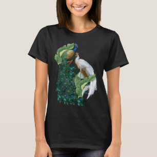 Peacocks för vitt och blått Royal T Shirt