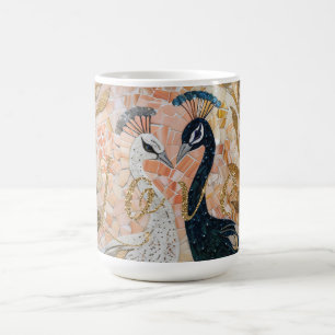 Peacocks Guld Glitter Kärlek Ro Kaffemugg